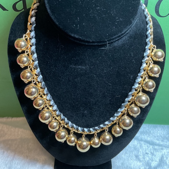 Kate Spade Pretty Pearly Crew Necklace Golden Beads - Picture 8 of 9